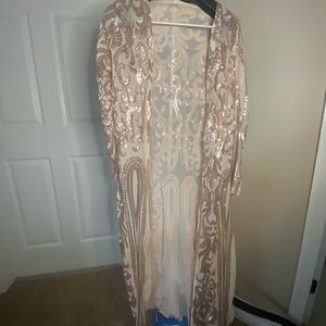 Rose Gold Sequin Duster